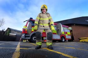 Fire fighter Glen Bailey prepares for his world record attempt to be held at a gym in Leyland