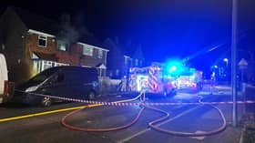 Police are investigating the cause of a fire at a domestic property on Dinmore Avenue (Credit: Rina New)