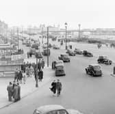 Blackpool promenade on May 1955
