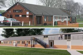 Top: Garstang Community Sports Club in 2016. Bottom: how it is set to look following the refurbishment.