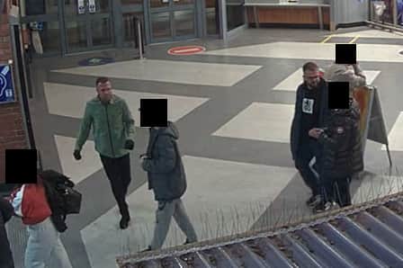 The men got off the train at Blackpool North railway station (Credit: British Transport Police)