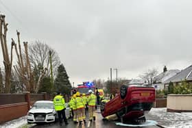 The crash happened in Hardhorn Road in Poulton, near the junction with High Cross Road, at around 9.55am