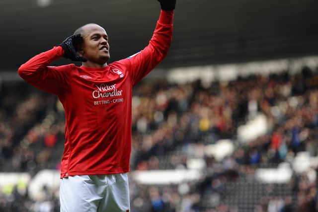Robert Earnshaw has given some advice to Karamoko Dembele. The former Blackpool and Nottingham Forest striker discussed his chance in the FA Cup. (Photo by Laurence Griffiths/Getty Images)