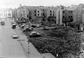 Demolition of properties in Winifred Street in Blackpool town centre in 1963