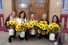 The cast of the iconic musical 'Calendar Girls' have arrived in Blackpool (Credit: Neil Cross)