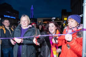 Anna Blackburn, soap star Jodie Prenger and Coun Kath Benson officially launching last year’s Big Sleepout