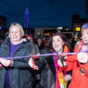 Anna Blackburn, soap star Jodie Prenger and Coun Kath Benson officially launching last year’s Big Sleepout