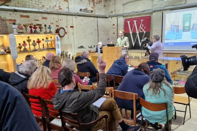 Bidders battle for rare props from the filming of Peter Kay's iconic comedy series Phoenix Nights at Warren & Wignall auctioneers in Leyland