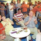 Standing room only at the Saddle Inn during its beer festival, 1998