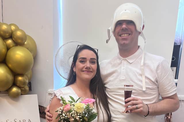 The couple say he still has 'life long injuries' and could 'face more issues' in the future (Credit: Sara Ann Smith / SWNS)