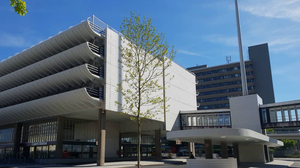 Preston bus station where services start and end their journeys.
