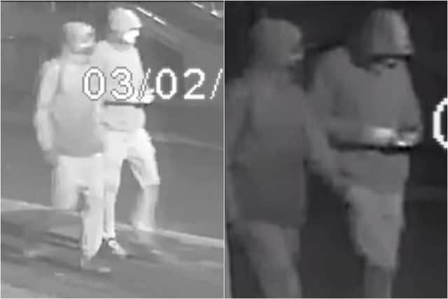 Officers want to speak to these two people following an arson attack in Blackpool (Credit: Lancashire Police)