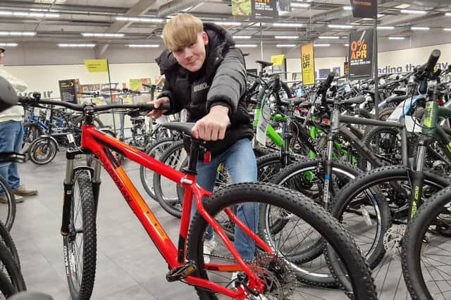 Callum with his new bike