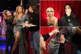 Watch the video as Beyoncé and Lady Gaga arrive at Madame Tussauds in Blackpool.