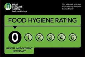 A Fylde takeaway has been handed a new zero-out-of-five food hygiene rating