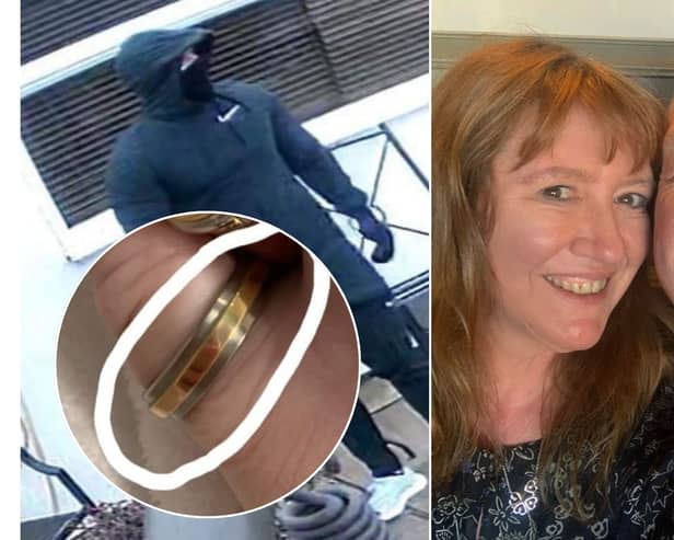 Donna Jones was burgled for her late hubby-to-be's jewellery while she was scattering his ashes