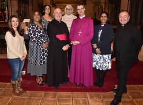 The Archbishop of York visiting St Peter's Church in Burnley.