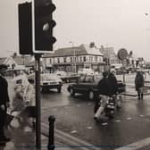 A busy scene at the junction of Victoria Road West and The Crescent