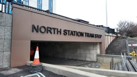 north station tram stop nears completion in Blackpool