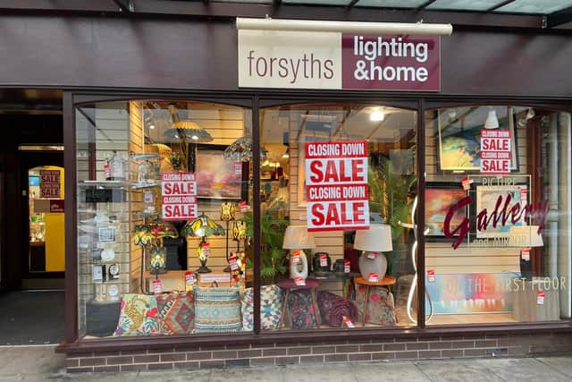 Home furnishings store Forsyths in Clifton Street, Lytham is closing down