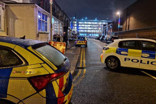 Police have cordoned off Lord Street in Blackpool after a man has died