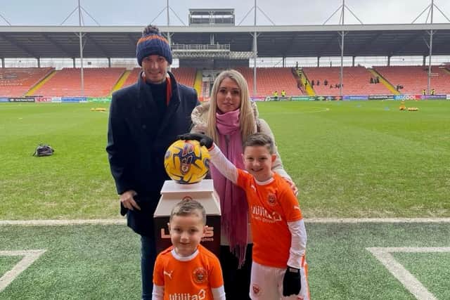 Gaz Moseley with wife Charlotte and sons Kylo and Rocco