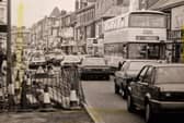 This is the stretch of Central Drive between Grasmere Road and Bethesda Road in 1992. There had been 69 accidents in the previous five years. Alterations were planned to make the road safer