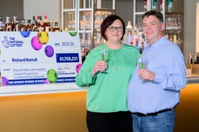 Jackpot! Euromillions winners Richard and Debbie Nuttall.