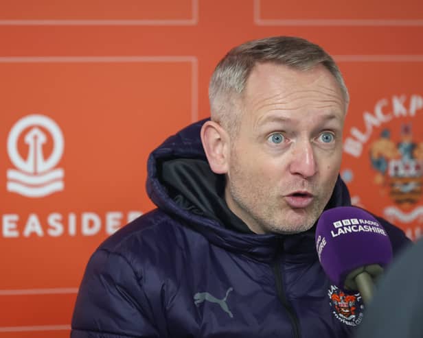 Neil Critchley has provided an injury update on Blackpool's squad. The Seasiders have a short list of players injured. (Image: CameraSport - Lee Parker)