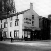 The Royal Hotel in 1925, a few years before it was demolished. It had been known originally as Hull's after Edward Hull, the owner of the extensive Hounds Hill Estate