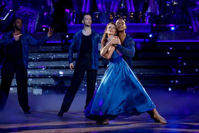 Johannes dancing with his Strictly partner Annabel Croft during the latest series' Blackpool week. Credit: BBC/Guy Levy