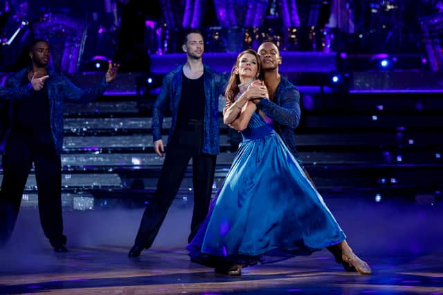Johannes dancing with his Strictly partner Annabel Croft during the latest series' Blackpool week. Credit: BBC/Guy Levy