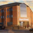 Artist's impression of the proposed holiday apartments development (credit Abbott-Hull Associates)