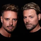 Boyzlife, the supergroup comprised of Boyzone’s Keith Duffy (left) and Westlife’s Brian McFadden (right)