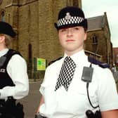 As part of the police enforcement of a drinking in public ban, officers were patrolling Blackpool town centre.
Pictured outside St. John's Church, a notorious location for drinkers, are PCs Lindsey Nottingham (left) and Lisa Griffin