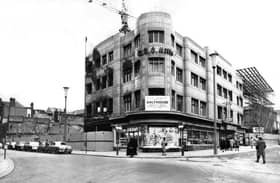 RHO Hills on Bank Hey Street Blackpool 1967 following a fire which destroyed much of the building