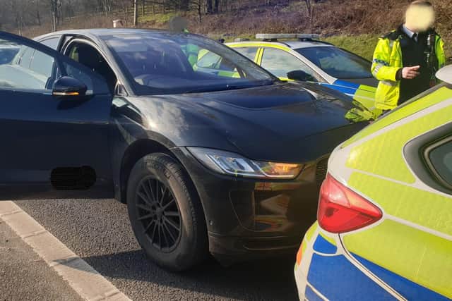 The car was successfully stopped along the M62 (Credit: North West Motorway Police)