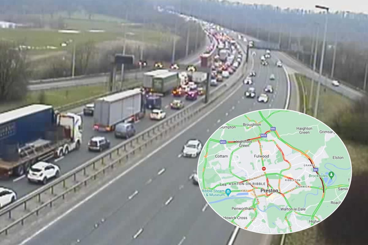 Traffic easing on M6 and M55 after police respond to 'concern for welfare' incident 