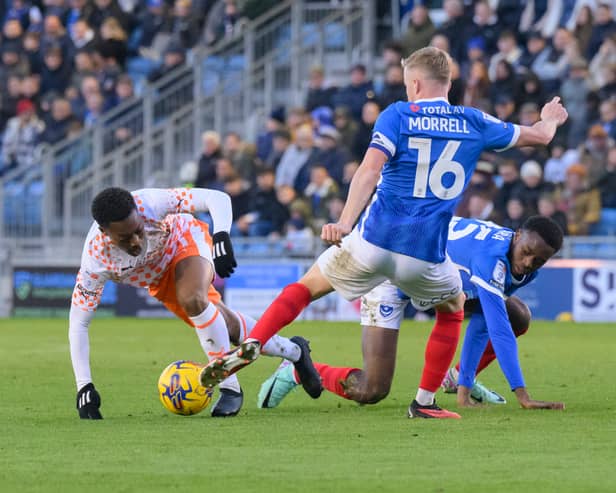 Portsmouth's team might look slightly different to the one that lost to Blackpool. The League One leaders have an injury crisis right now. (Image: CameraSport - David Horton)