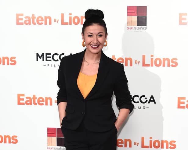 Hayley Tamaddon shared a rather funny video of herself noticing her ‘wrinkly neck’ for the first time.