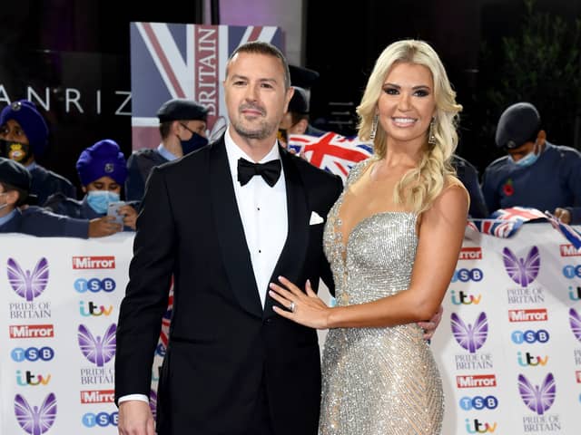 Paddy and Christine McGuinness apictured at the Pride Of Britain Awards 2021. (Photo by Gareth Cattermole/Getty Images)