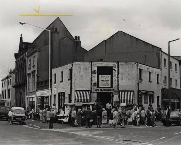 The corner of Dock Street and Adelaide Street in 1982