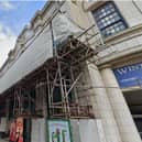 Scaffolding which is being removed (picture by Google)