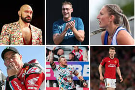 Top left clockwise: Tyson Fury, Freddie Flintoff, Holly Bradshaw, Scott McTominay, Joshua Charnley, John McGuinness.