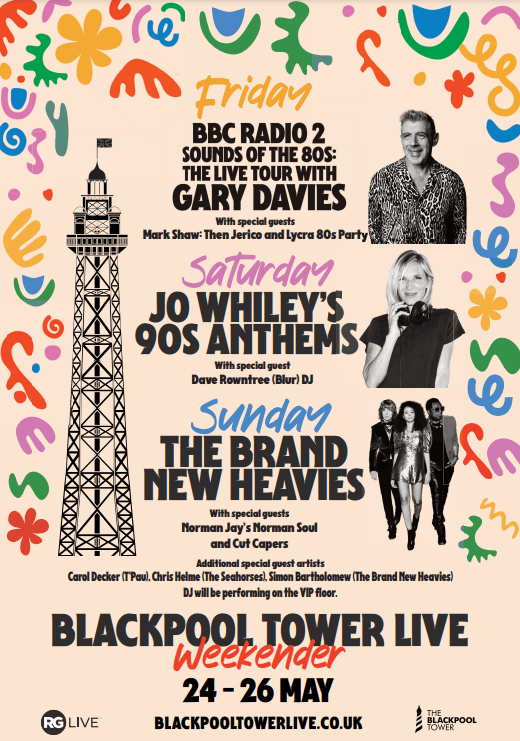 Details about further Blackpool Tower Live Weekender events are to be announced