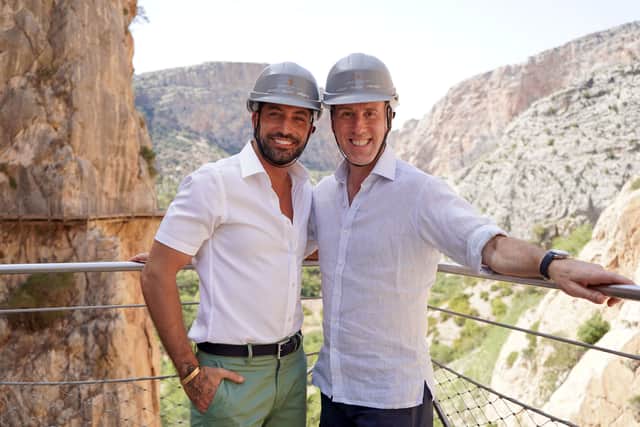 Giovanni Pernice and Anton du Beke in Anton & Giovanni's Adventures In Spain. Credit: BBC/BBC Studios