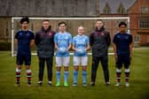 Left to right: Kaka Wongsiriluk (Rossall School student), Tom Russell (MCFC Coach), Campbell Reid (student), Maya Hansen (student), Bailey Whalley (MCFC Coach), Tim Charles (student)