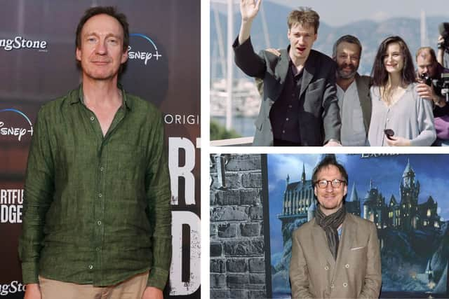 Top: David Thewlis aged 30. Bottom left: at a Harry Potter event in 2011. Right: at a premier for The Artful Dodger in 2023. Credit: Getty