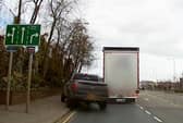 Police released footage showing a string of heart-stopping near-misses on the roads of Staffordshire.  