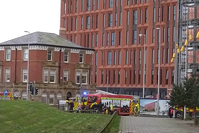 Five fire engines from Blackpool, Bispham, St Annes and South Shore, along with the aerial ladder platform from Blackpool were mobilised to tackle the fire (Credit: Abigail Susan)